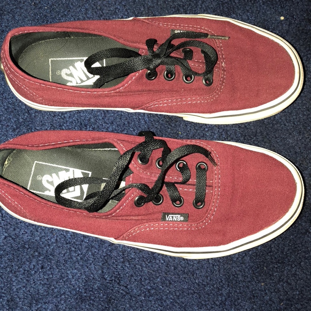 Low burgundy vans